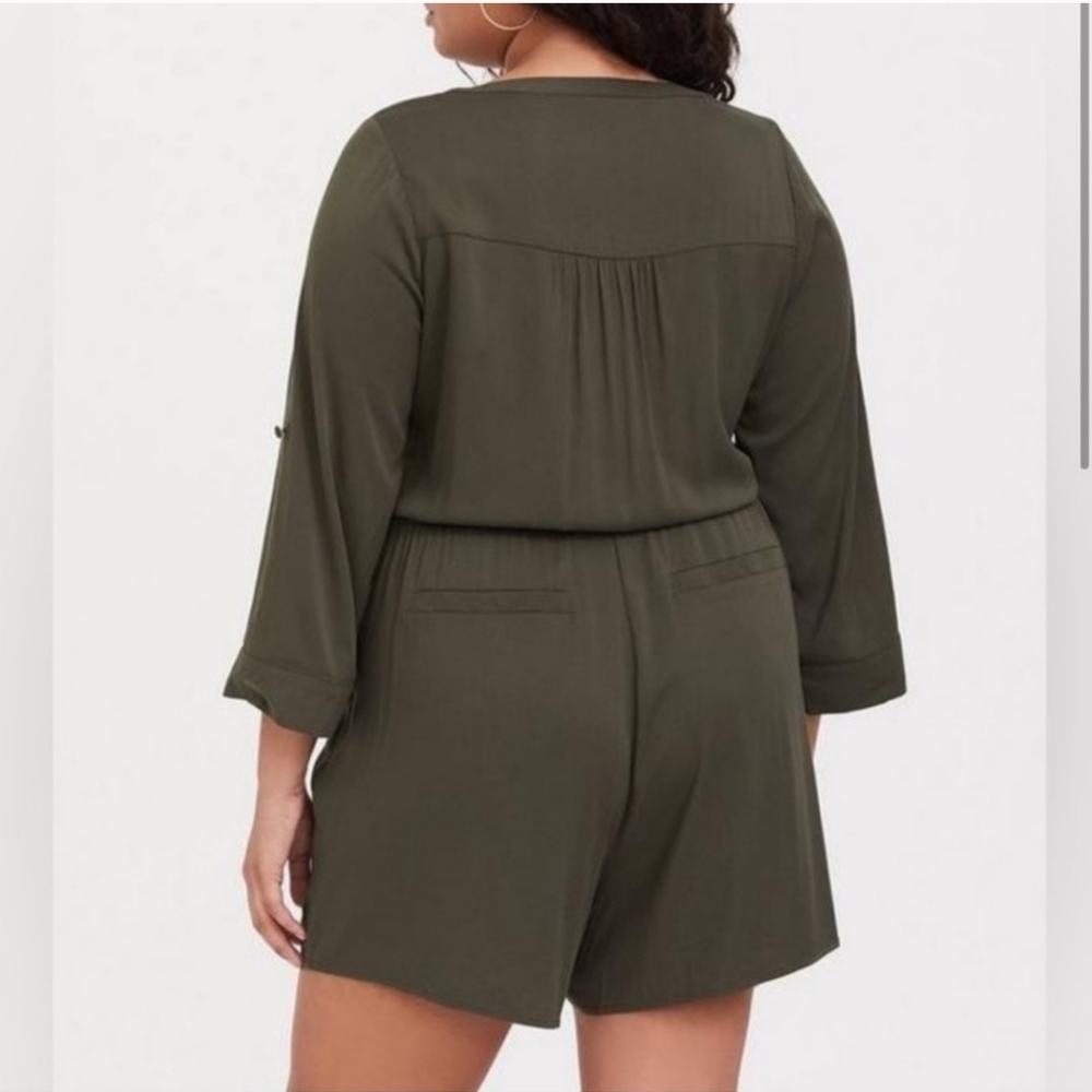 Challis olive romper - Picture 3 of 5